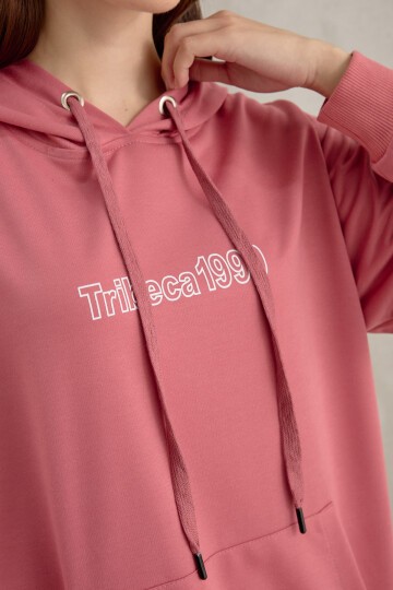 Kadın Tribeca Baskı Detaylı Kanguru Sweatshirt