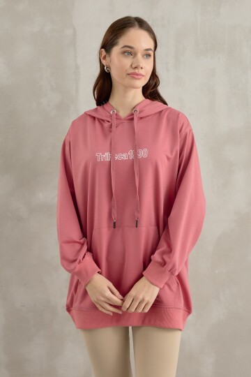 Kadın Tribeca Baskı Detaylı Kanguru Sweatshirt