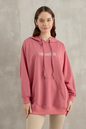 Kadın Tribeca Baskı Detaylı Kanguru Sweatshirt